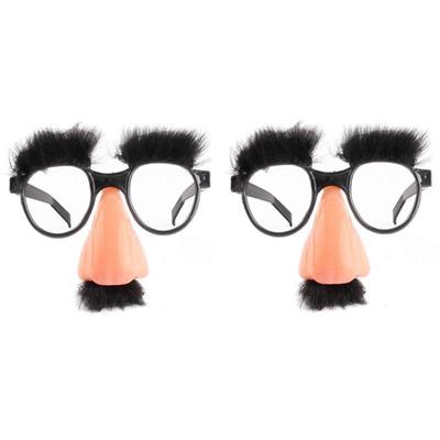 1pc Fake Nose Funny Glasses, Halloween Decoration Nose Hair Eyebrows, Magician'S Funny Prank Stress Relieving Props