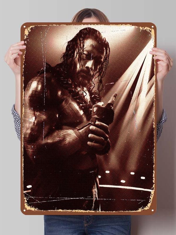 Roman Reigns Metallschilder Wrestler Poster Dekoration Schlafzimmer Anpassbare Blechschilder für Man Cave Wandkunst Dekoration Retro Zimmer