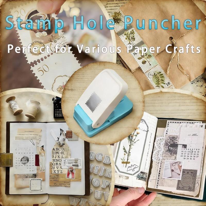 Perfurador de Buraco Quadrado Grande Portátil Manual Ergonômico Perfurador de Buraco Quadrado para Cartão Scrapbook Envelope de Correspondência