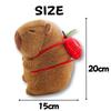 Leap Raupe Capybara Plush Toy, Cute Stuffed Animal, Apple, 20cm, Gift