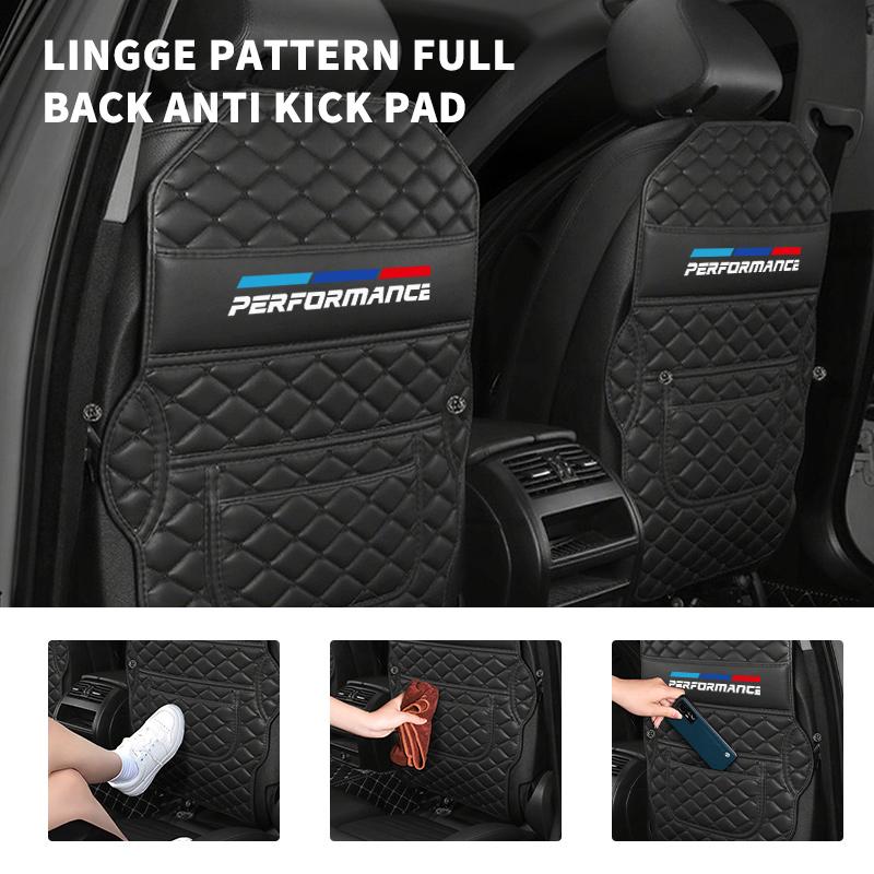 DKXA1 Leather Car Anti-kick Pad Backseat Anti Scratch Protector Pad For BMW 1 3 4 5 6 7 Series M X1 X3 Performance Alpina G20 F20