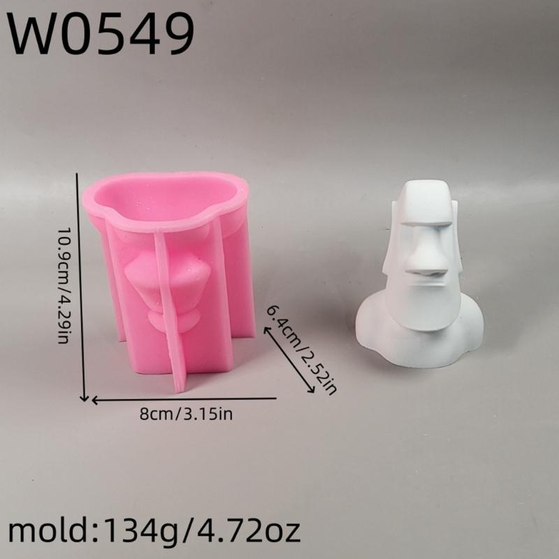 Silicone Portrait Sculpture Candle Mold Gypsum Ornament Mould Home Decoration Molds for Aromatherapys Enthusiasts
