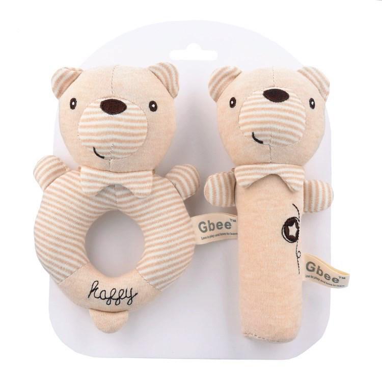 Gbee Organic Cotton Baby Rattle - Newborn Soothing Toy 0-1 Year