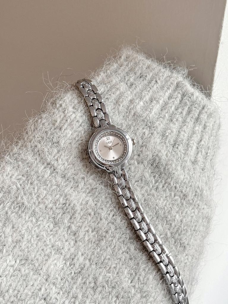 Luxury Fashion Women's Watches with Diamond-Studded Small Dial, Stainless Steel Bracelet, Quartz Movement - Perfect Gift