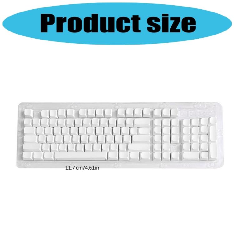 104 Key Blank White Keycaps Set XDA Height No Lettering Fits Most Mechanical Keyboards Minimalistic Blank Keycaps