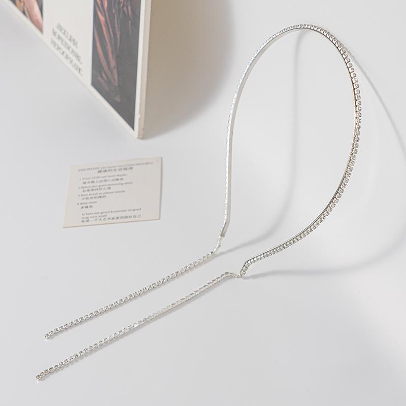 

Women s Rhinestone Tassel Headband with Faux Earrings and Mori Style Hair Clip