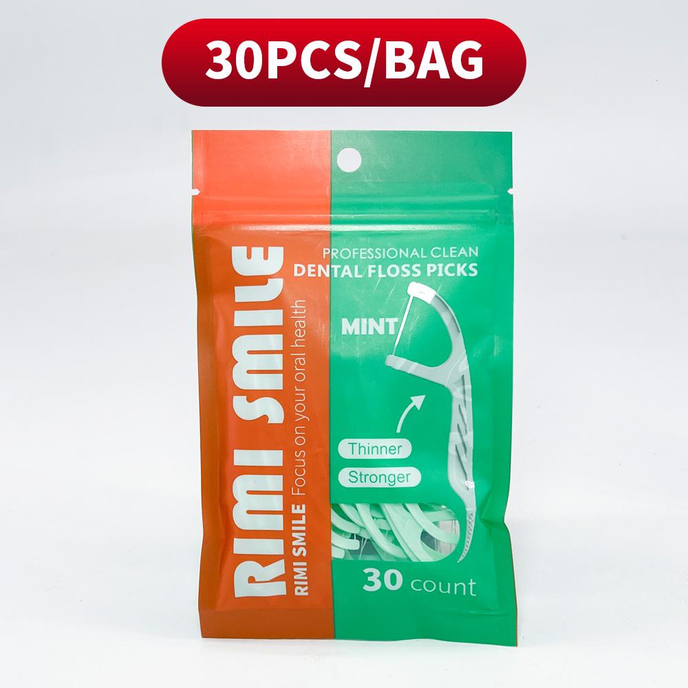 

600/300/100/30PCS - Mint dental floss stick - interdental cleaning tool