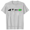 Funny Signal Wifi Battery Graphic 100% Cotton T-shirts Men Women's Fashion Casual Tshirt Loose Oversized Streetwear T Shirt