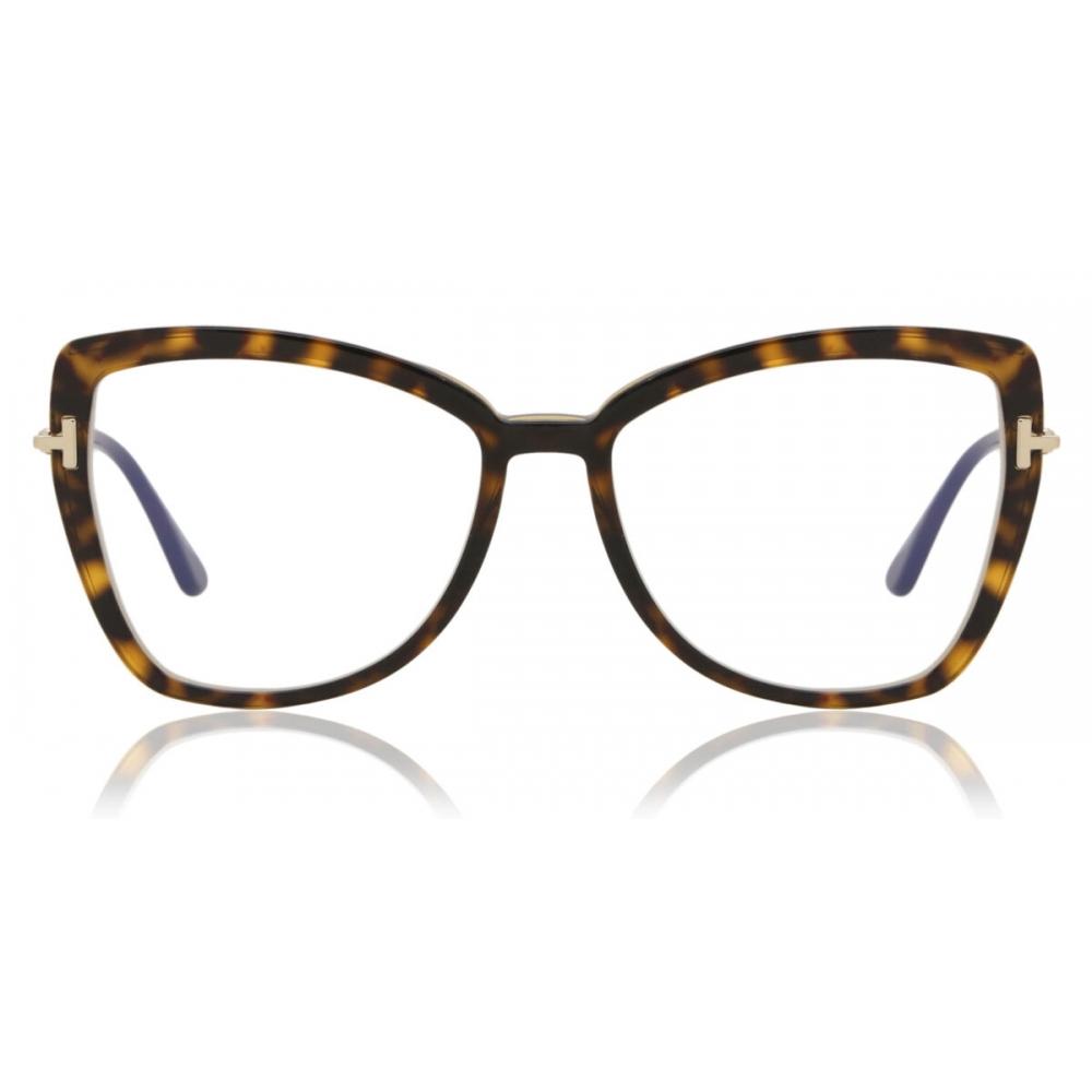 

Tom Ford Ft5882 B Blue Light Block 056 Women Eyeglasses Dark Tortoise/55