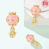 Copper Metal Charm Bead Components Pink Gold Bear High Quality Fine Jewelry Craft Making Rose Heart Bead Components Designed For Bracelets Pendant