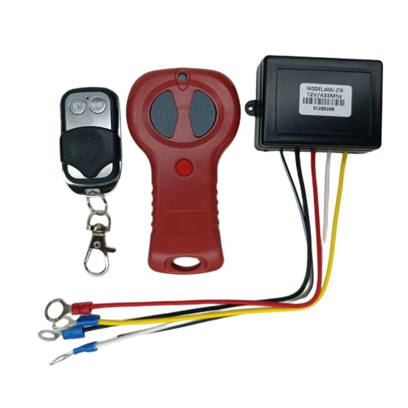 Handset Switches Controller Receiver Wireless Winch Remote Control Kit 315/433.92MHZ Winch Control System ATV Accessory