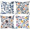 Floral Patterned Throw Pillows For Home Decor Polyester Pillowcase, Sofa Decorative Cushion Cov Headboard Pillow