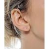 6 Pairs Round Cubic Zirconia Studs Earrings Lightweight 316L Steel Stud Earrings Flat Back Earrings for Women Men, Silver