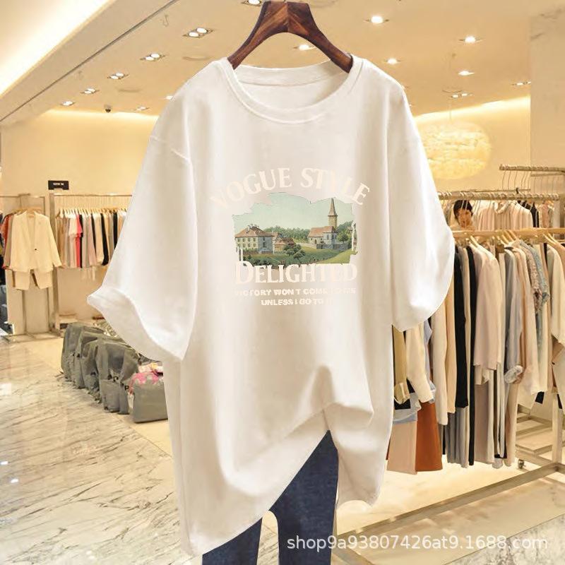 New cotton short-sleeved t-shirt women's summer 2025 new unique chic shirt slim-fitting and thin half-sleeved top trendy