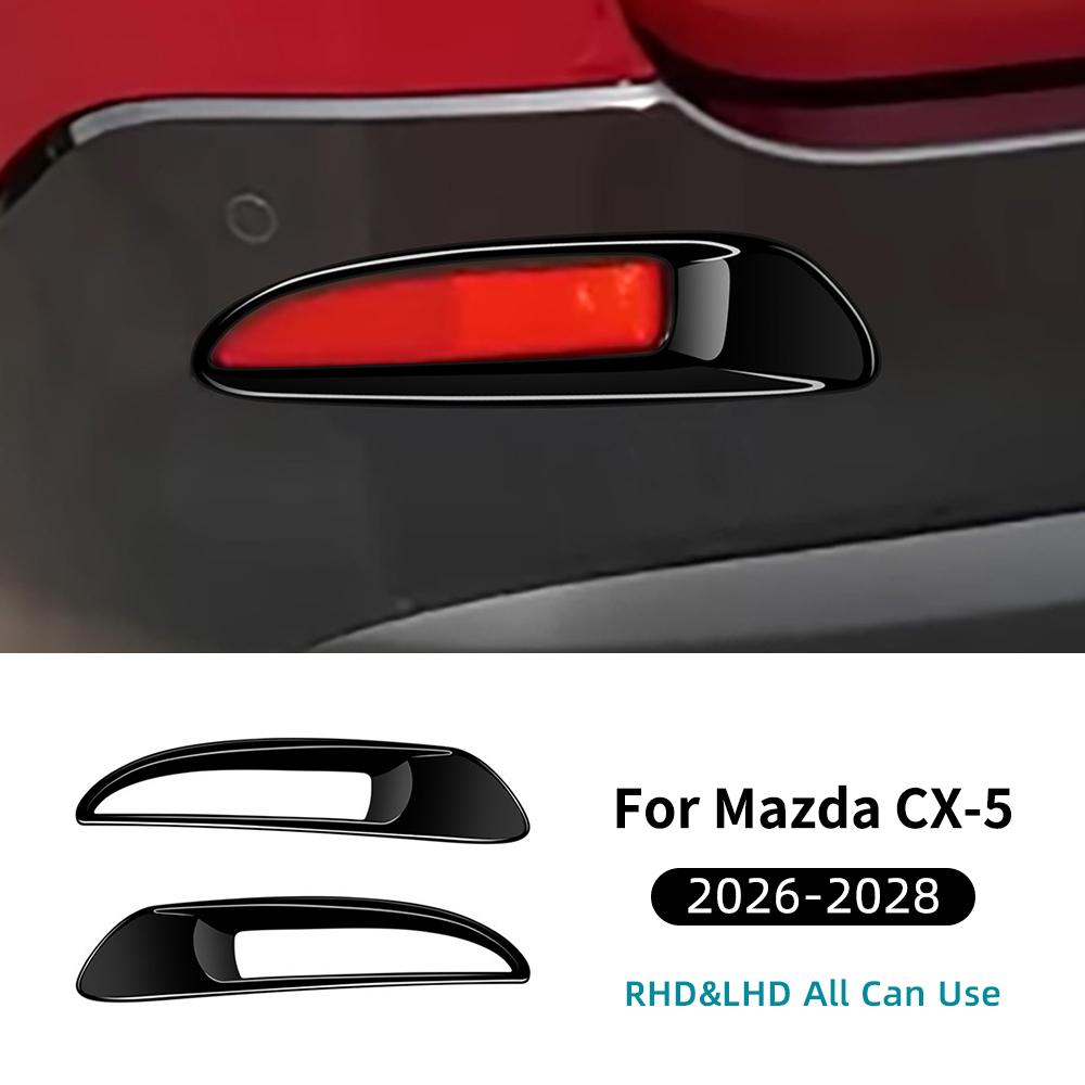For Mazda CX‑5 2026‑2028 LHD RHD Car Rear Fog Light Eyebrow Trim Fog Lamp Cover Decor Exterior Accessories