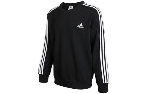 Adidas Essentials French Terry 3 Stripes Sweatshirt IC9317 XL чёрный