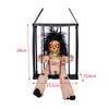 Scary Talking Prisoner Prop with Glowing Eyes Doll Statue Spooky Skeleton Toy