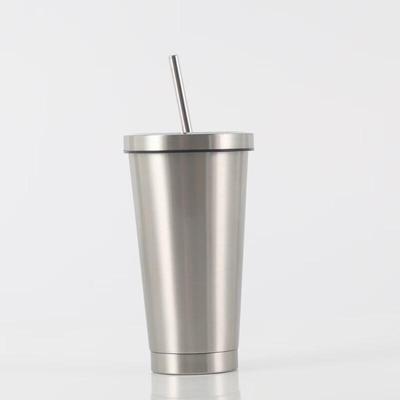 Vaso de Acero Inoxidable 304 para Café con Pajita ZISIZ
