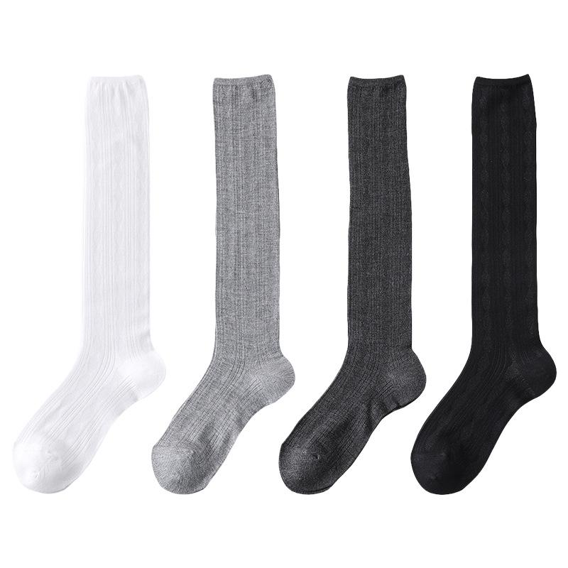 Bamboo Fiber Knee-High Compression Calf Socks for Women - Breathable, Antibacterial, and Thin Mesh Design