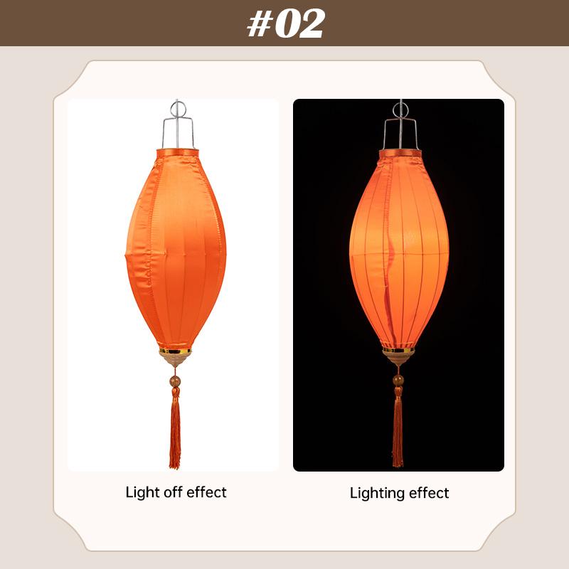 14 inch Traditional Lantern Party Outdoor Silk Lantern Chinese Vietnam Mid Autumn Spring Festival New Year Decor Ornaments