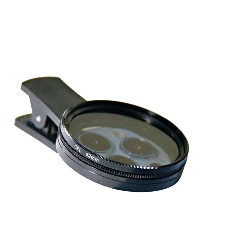 1Set 52Mm Cpl Universal With Clip Mobile Phone Lens Circular Polarizing Filter Lens Polarizer For Phone