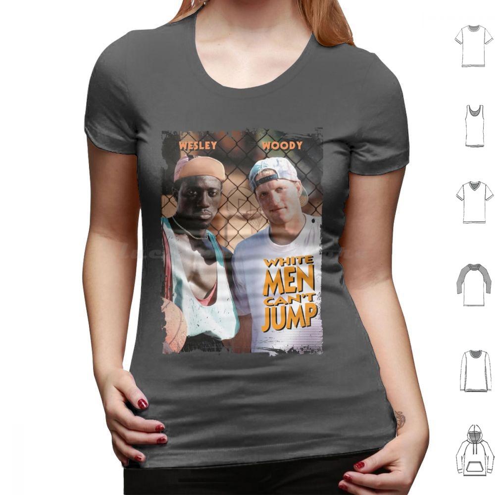 T-shirt White Men Cant Jump Cotone Uomo Donna Stampa Fai da te White Men Cant Jump Film di Pallacanestro Vintage Film anni '90 Nostalgia anni '90