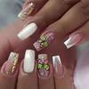French Fake Nials Long Square Nail Tips Fashion False Nails  DIY