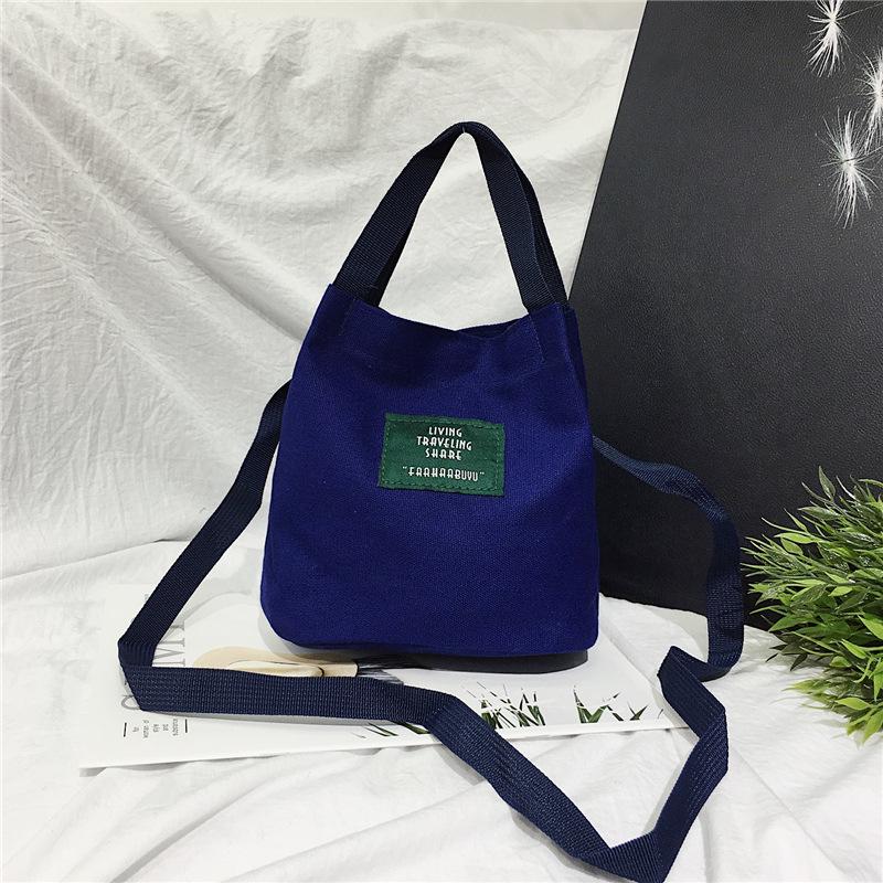 

Весенне-летняя парусиновая женская сумка-рюкзак и сумка через плечо - Конфетный цвет, кошелек для мобильного телефона и монет темно-синий