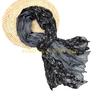 49MD Fashion Crinkled Scarf Stylish Layering Neckwear Polyester Long Scarf For Women
