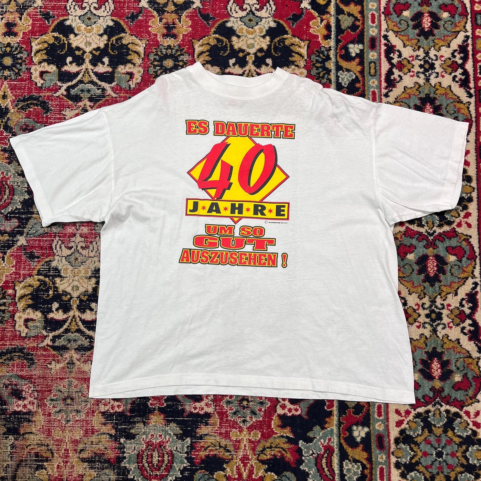 Vintage T-Shirt Funny 40th Size XL S