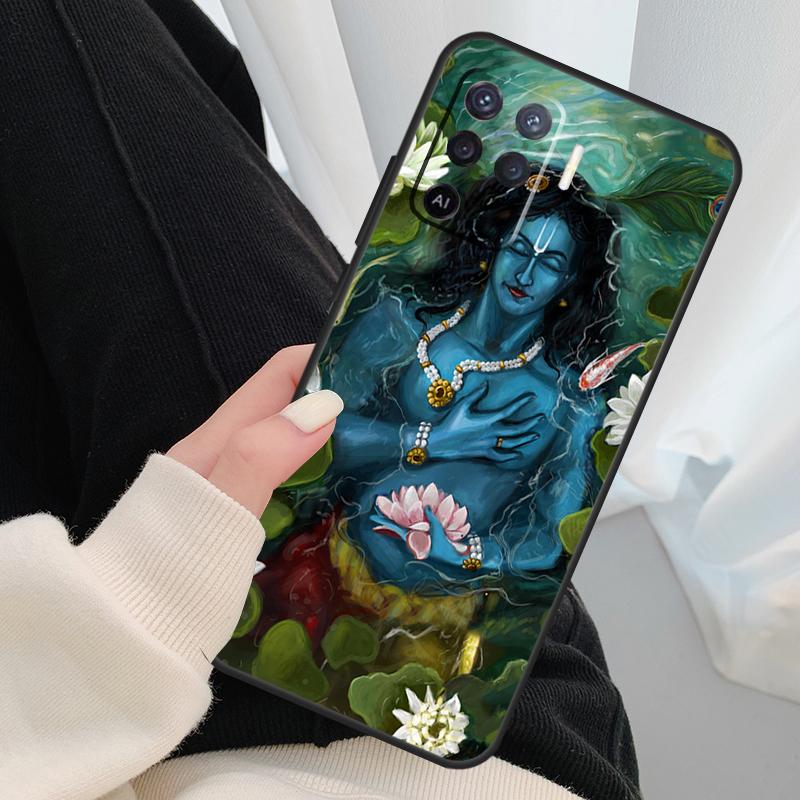 Indian God Lord Krishna Case For Oppo A18 A38 A58 A78 A98 A80 A60 A40 A96 A76 A16 A94 A74 A54 A15 A17 A57 A77 A5 Pro