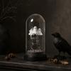 Indoor Halloween Display Ornament Decorations 3 Mini Light Up Ghost in Cloche Night with LED Lamp for Party Warm Lights Cute Spooky Decor