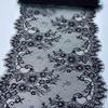 ( 2 Colors ) French Chantilly Lace, 2.8m X 41cm, Non-stretch Eyelash Lace Fabric for Wedding, Lingerie, Dress, Garment, Sewing & Crafting
