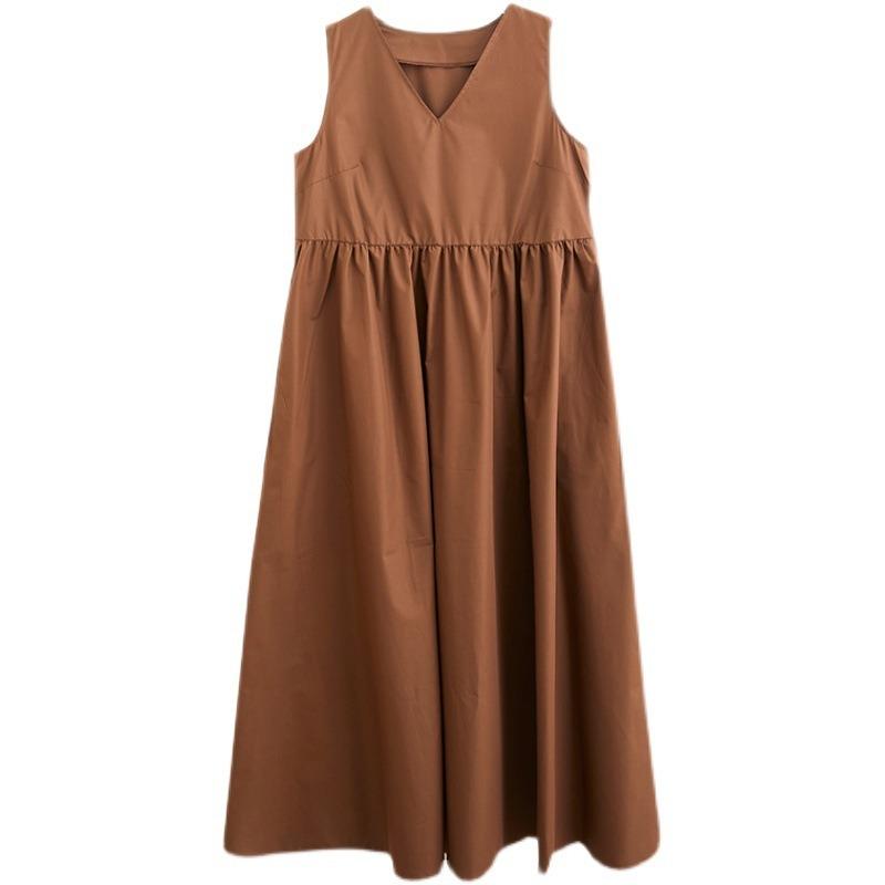 Women's Full-length Sleeveless V-neck Sundress