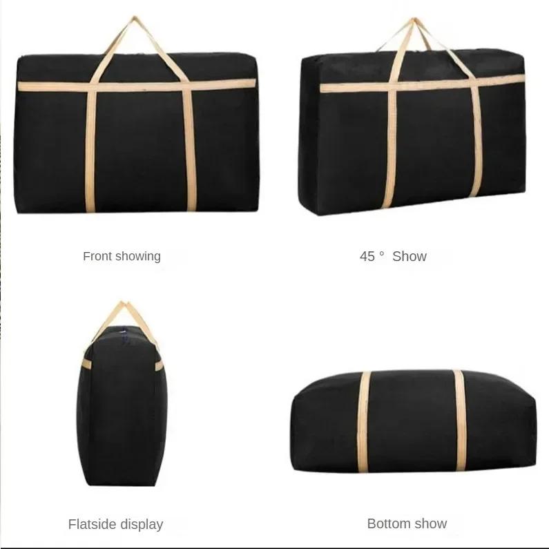 1 sac de déménagement en tissu Oxford, sac de voyage, sac de rangement de bagages, grande capacité, robuste, imperméable, pour vêtements, couettes