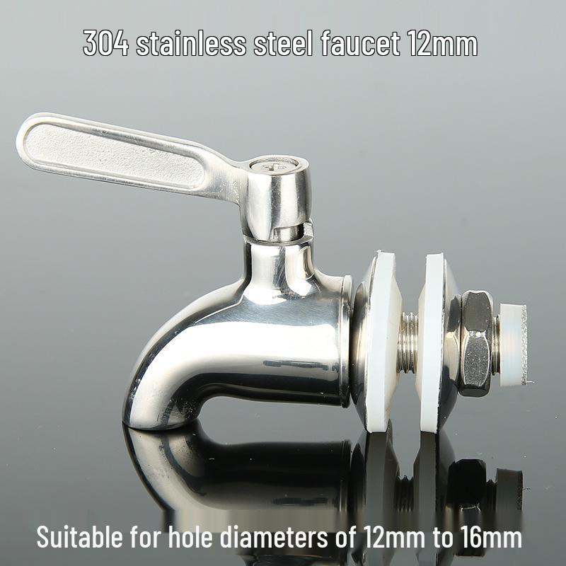 304 Stainless Steel Spigot for Wine Barrels, Glass Infusion Bottles, Beverage Containers, Juice Barrels, and Ceramic Jars