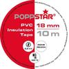 Bande isolante - POPPSTAR - 10m - PVC - Noir - 18mm de large