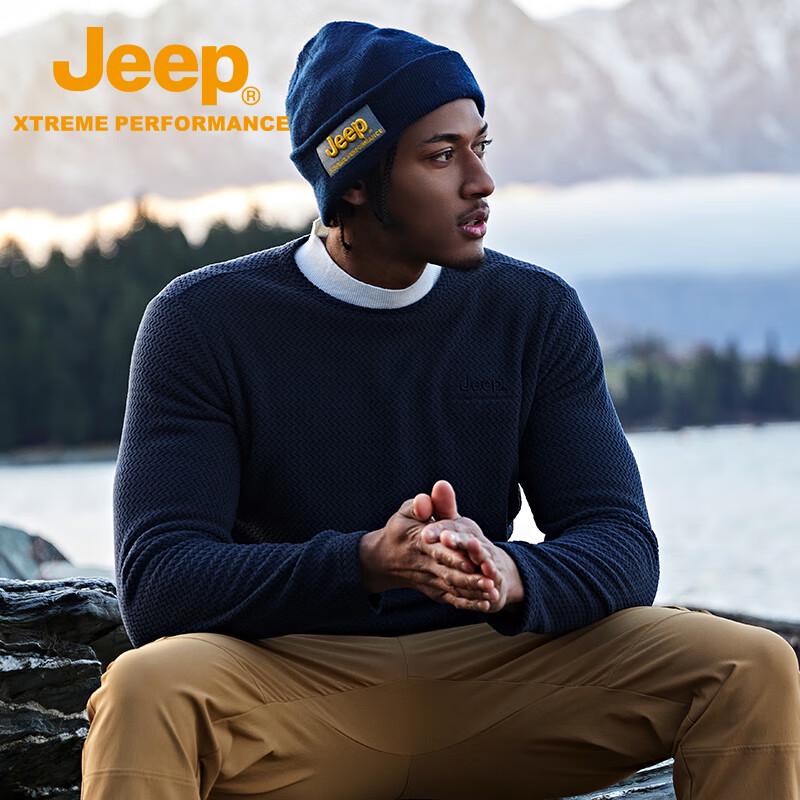 JEEP Men's Thickened Fleece Pullover Sweatshirt