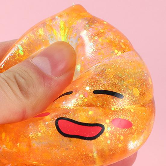 Yousheng 5Pcs Glitter Animal Stress Sugar Ball Anxiety Relief Clear Frog Dog Cartoon Shit Squeeze Sensory Toy Decompression Fidget