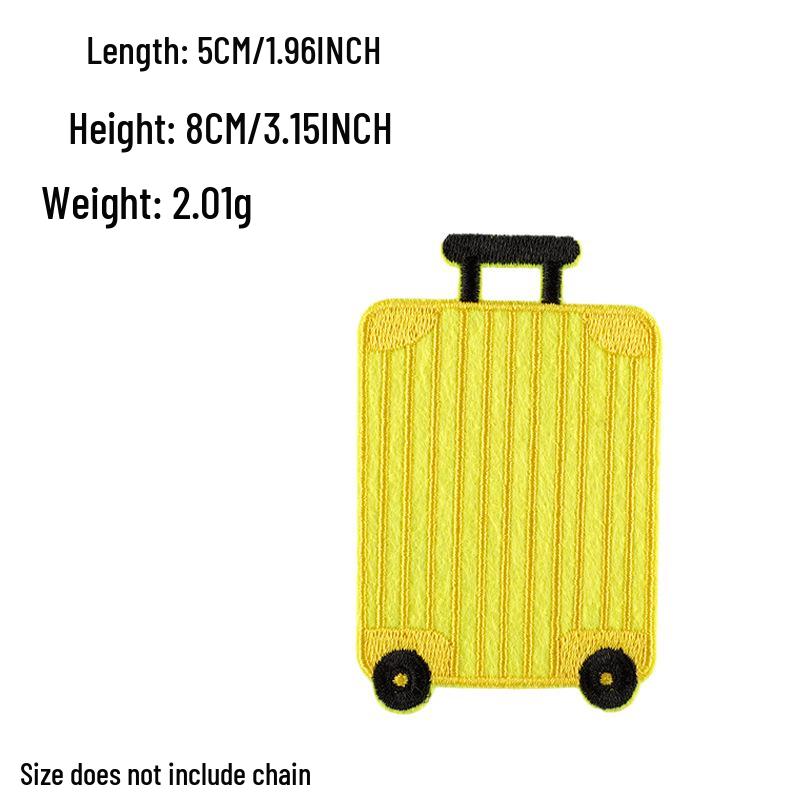 Korean INS Style Luggage Bags with DIY Keychain Pendants and Embroidered Patches Korean Ins Pendant Patch