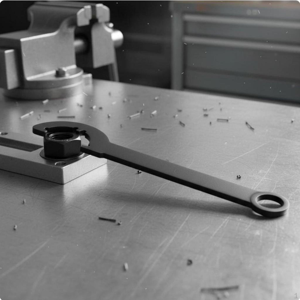 Locknut Wrench NonSlip Handle Hook Spanner MultiFunction C for Mechanics, DIY