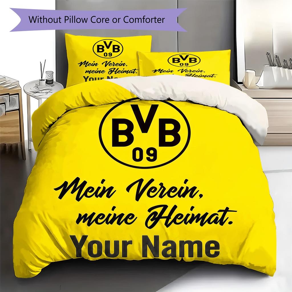 Custom Name BVB Bedding,Quilt Set Quilt Cover Pillowcase Home Birthday Gift(1 * Duvet Cover + 2 * Pillowcase, Without Core) -HE39