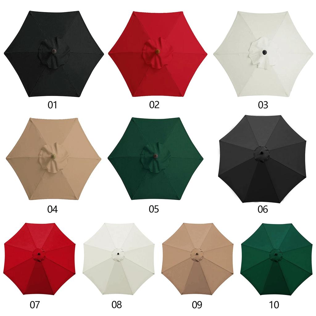 6/8 Bones Regenschirm-Überdachung, wasserdicht, Ersatz-Gartenunterstände, Stoff, Sonnenschutz, abnehmbares Regenschirm-Zubehör