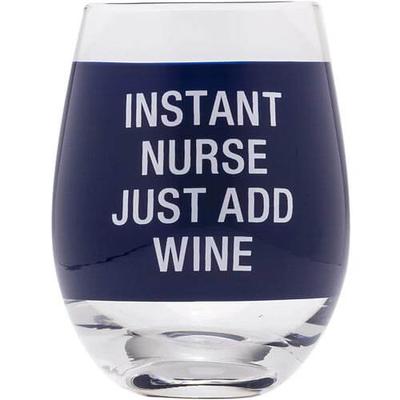 Say What Stemless Wine Glass (Instant Nurse)