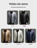 Men's Lightweight Stand Collar Down Jacket - Warm, Trendy, Versatile Dad Style Winter Coat with 90% White Duck Down.