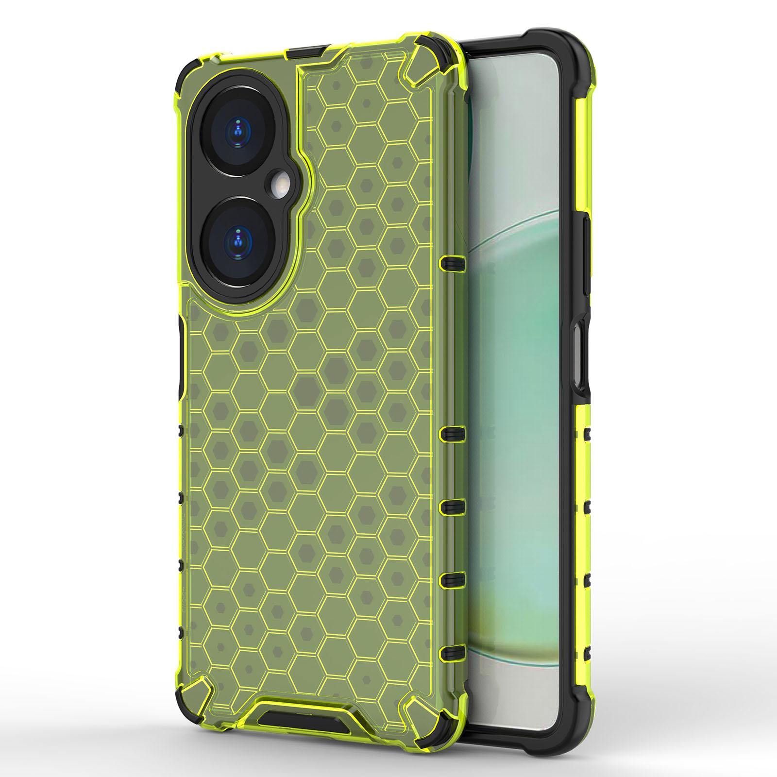 

For Huawei nova 11i Honeycomb Texture TPU+PC Cover Drop-proof Phone Case Green