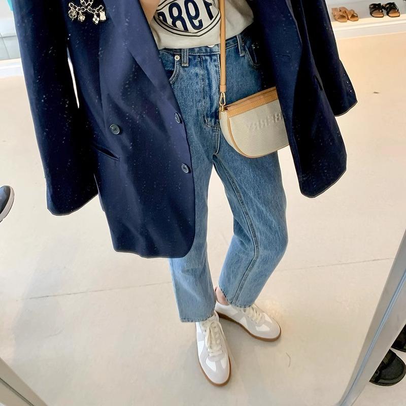 Retro Leather White Casual Versatile Summer Little White Shoes Women's Low-top Sports Board Shoes