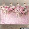 2D Flat Print Romantic Wedding Flower Backdrop Party Background Cloth