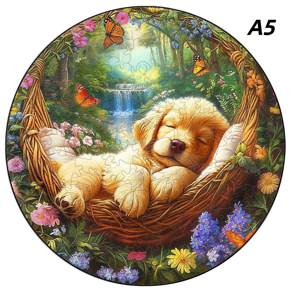 Non-Toxic Aurora Christmas Eve Wooden Jigsaw Puzzle Wood Jigsaw For Adult Kids Round Landscape Exclusive Design Festival Gift Toys