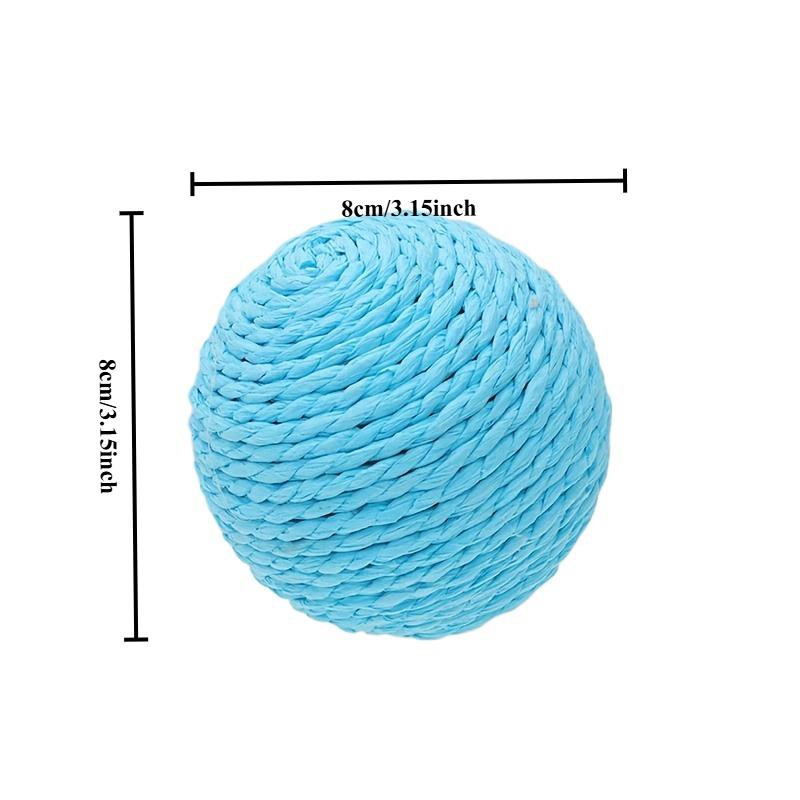 Paper Rope Sisal Ball Cat Toy - 3.15-inch Rolling Bite-resistant Teeth Cleaner, for Multi-cat Households Solo & Group Play